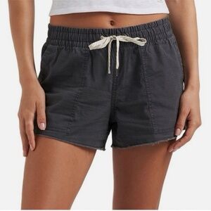 Vuori Cotton Ripstop Drawstring Shorts in Gray
